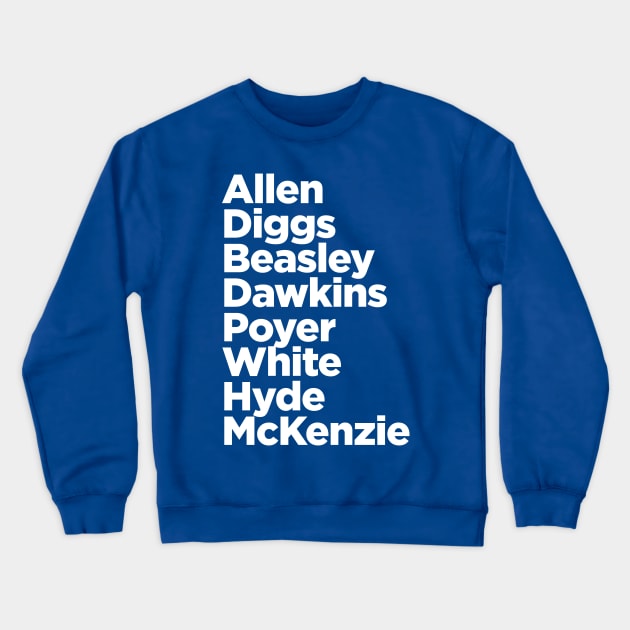 Allen Diggs Beasley Dawkins Poyer Hyde Buffalo Football Crewneck Sweatshirt by PodDesignShop